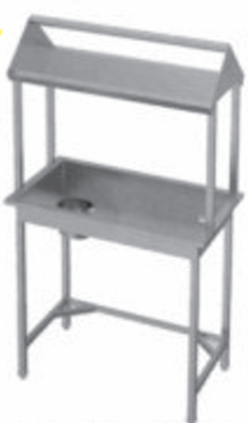 Soiled Dish Landing Table With O H Glass Rack